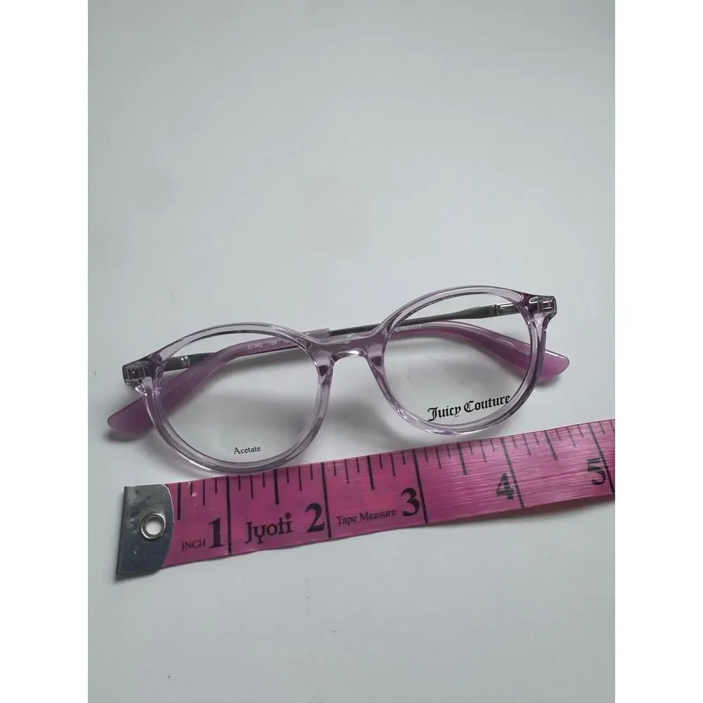 NEW Juicy Couture Clear pink Lilac silver rounded glasses